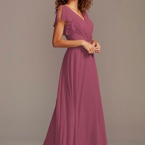 Chianti Flutter sleeve bridesmaid dress